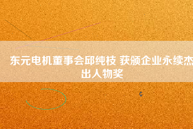 東元電機(jī)董事會(huì)邱純枝 獲頒企業(yè)永續(xù)杰出人物獎(jiǎng)